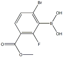 6-Bromo-2-fluoro-3-(methoxycarbonyl)benzeneboronic acid Struktur