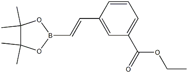 Ethyl 3-[(1E)-2-(4,4,5,5-tetramethyl(1,3,2-dioxaborolan-2-yl))vinyl]benzoate Struktur