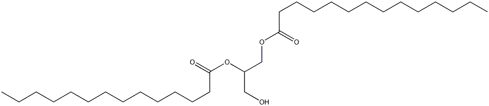 Tetradecanoic acid 1-hydroxymethyl-2-tetradecanoyloxy-ethyl ester Struktur