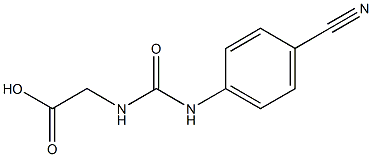 ({[(4-cyanophenyl)amino]carbonyl}amino)acetic acid Struktur