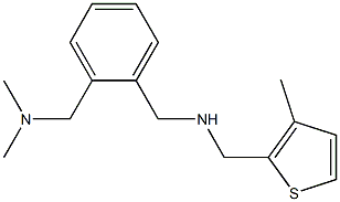 ({2-[(dimethylamino)methyl]phenyl}methyl)[(3-methylthiophen-2-yl)methyl]amine Struktur