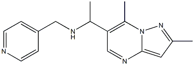 (1-{2,7-dimethylpyrazolo[1,5-a]pyrimidin-6-yl}ethyl)(pyridin-4-ylmethyl)amine Struktur