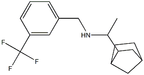 (1-{bicyclo[2.2.1]heptan-2-yl}ethyl)({[3-(trifluoromethyl)phenyl]methyl})amine Struktur