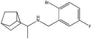 (1-{bicyclo[2.2.1]heptan-2-yl}ethyl)[(2-bromo-5-fluorophenyl)methyl]amine Struktur