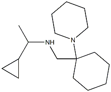 (1-cyclopropylethyl)({[1-(piperidin-1-yl)cyclohexyl]methyl})amine Struktur