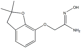 (1Z)-2-[(2,2-dimethyl-2,3-dihydro-1-benzofuran-7-yl)oxy]-N'-hydroxyethanimidamide Struktur