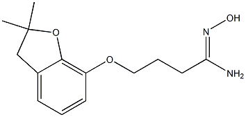 (1Z)-4-[(2,2-dimethyl-2,3-dihydro-1-benzofuran-7-yl)oxy]-N'-hydroxybutanimidamide Struktur