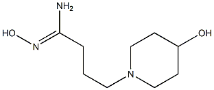 (1Z)-N'-hydroxy-4-(4-hydroxypiperidin-1-yl)butanimidamide Struktur