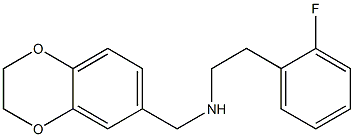 (2,3-dihydro-1,4-benzodioxin-6-ylmethyl)[2-(2-fluorophenyl)ethyl]amine Struktur