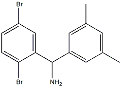 (2,5-dibromophenyl)(3,5-dimethylphenyl)methanamine Struktur