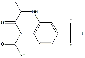 (2-{[3-(trifluoromethyl)phenyl]amino}propanoyl)urea Struktur