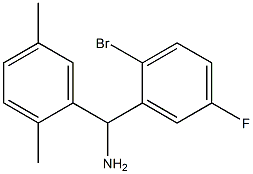 (2-bromo-5-fluorophenyl)(2,5-dimethylphenyl)methanamine Struktur