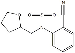 (2-cyanophenyl)-N-(oxolan-2-ylmethyl)methanesulfonamide Struktur