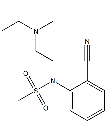 (2-cyanophenyl)-N-[2-(diethylamino)ethyl]methanesulfonamide Struktur