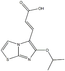 (2E)-3-(6-isopropoxyimidazo[2,1-b][1,3]thiazol-5-yl)acrylic acid Struktur