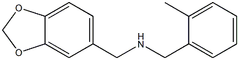 (2H-1,3-benzodioxol-5-ylmethyl)[(2-methylphenyl)methyl]amine Struktur