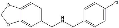 (2H-1,3-benzodioxol-5-ylmethyl)[(4-chlorophenyl)methyl]amine Struktur