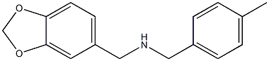 (2H-1,3-benzodioxol-5-ylmethyl)[(4-methylphenyl)methyl]amine Struktur