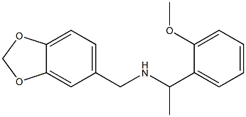 (2H-1,3-benzodioxol-5-ylmethyl)[1-(2-methoxyphenyl)ethyl]amine Struktur