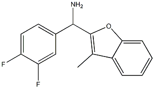 (3,4-difluorophenyl)(3-methyl-1-benzofuran-2-yl)methanamine Struktur