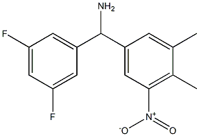 (3,5-difluorophenyl)(3,4-dimethyl-5-nitrophenyl)methanamine Struktur