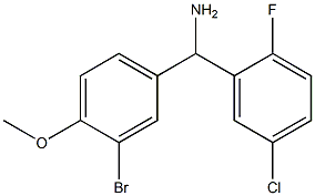 (3-bromo-4-methoxyphenyl)(5-chloro-2-fluorophenyl)methanamine Struktur