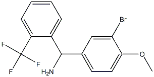 (3-bromo-4-methoxyphenyl)[2-(trifluoromethyl)phenyl]methanamine Struktur