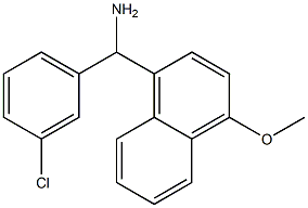 (3-chlorophenyl)(4-methoxynaphthalen-1-yl)methanamine Struktur