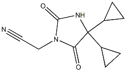 (4,4-dicyclopropyl-2,5-dioxoimidazolidin-1-yl)acetonitrile Struktur