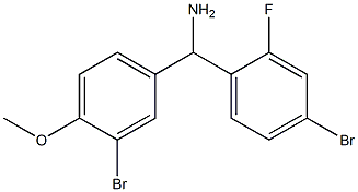 (4-bromo-2-fluorophenyl)(3-bromo-4-methoxyphenyl)methanamine Struktur