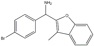 (4-bromophenyl)(3-methyl-1-benzofuran-2-yl)methanamine Struktur