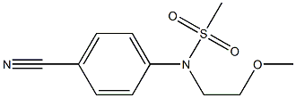 (4-cyanophenyl)-N-(2-methoxyethyl)methanesulfonamide Struktur