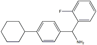 (4-cyclohexylphenyl)(2-fluorophenyl)methanamine Struktur