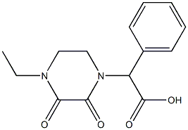 (4-ethyl-2,3-dioxopiperazin-1-yl)(phenyl)acetic acid Struktur