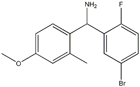 (5-bromo-2-fluorophenyl)(4-methoxy-2-methylphenyl)methanamine Struktur