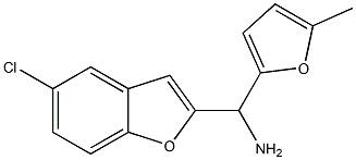 (5-chloro-1-benzofuran-2-yl)(5-methylfuran-2-yl)methanamine Struktur