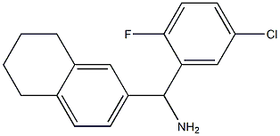 (5-chloro-2-fluorophenyl)(5,6,7,8-tetrahydronaphthalen-2-yl)methanamine Struktur