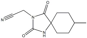 (8-methyl-2,4-dioxo-1,3-diazaspiro[4.5]dec-3-yl)acetonitrile Struktur