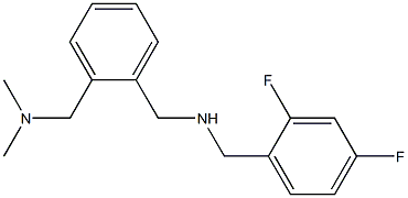 [(2,4-difluorophenyl)methyl]({2-[(dimethylamino)methyl]phenyl}methyl)amine Struktur