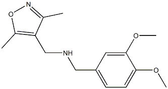 [(3,4-dimethoxyphenyl)methyl][(3,5-dimethyl-1,2-oxazol-4-yl)methyl]amine Struktur