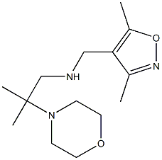 [(3,5-dimethyl-1,2-oxazol-4-yl)methyl][2-methyl-2-(morpholin-4-yl)propyl]amine Struktur