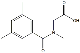 [(3,5-dimethylbenzoyl)(methyl)amino]acetic acid Struktur