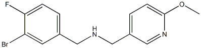 [(3-bromo-4-fluorophenyl)methyl][(6-methoxypyridin-3-yl)methyl]amine Struktur