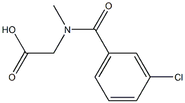 [(3-chlorobenzoyl)(methyl)amino]acetic acid Struktur