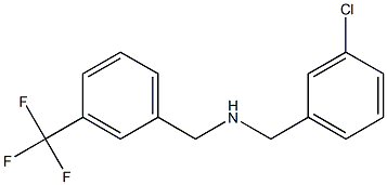 [(3-chlorophenyl)methyl]({[3-(trifluoromethyl)phenyl]methyl})amine Struktur