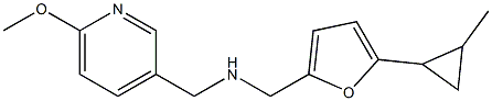 [(6-methoxypyridin-3-yl)methyl]({[5-(2-methylcyclopropyl)furan-2-yl]methyl})amine Struktur