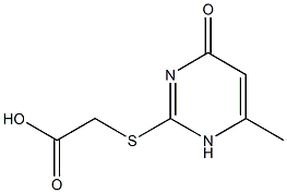 [(6-methyl-4-oxo-1,4-dihydropyrimidin-2-yl)thio]acetic acid Struktur