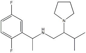 [1-(2,5-difluorophenyl)ethyl][3-methyl-2-(pyrrolidin-1-yl)butyl]amine Struktur