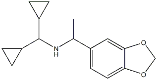 [1-(2H-1,3-benzodioxol-5-yl)ethyl](dicyclopropylmethyl)amine Struktur