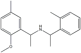 [1-(2-methoxy-5-methylphenyl)ethyl][1-(2-methylphenyl)ethyl]amine Struktur